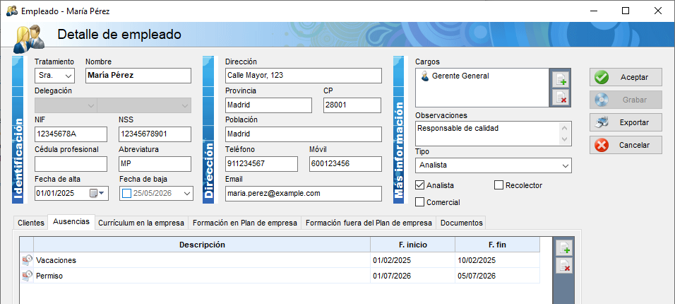 Detalle de empleado